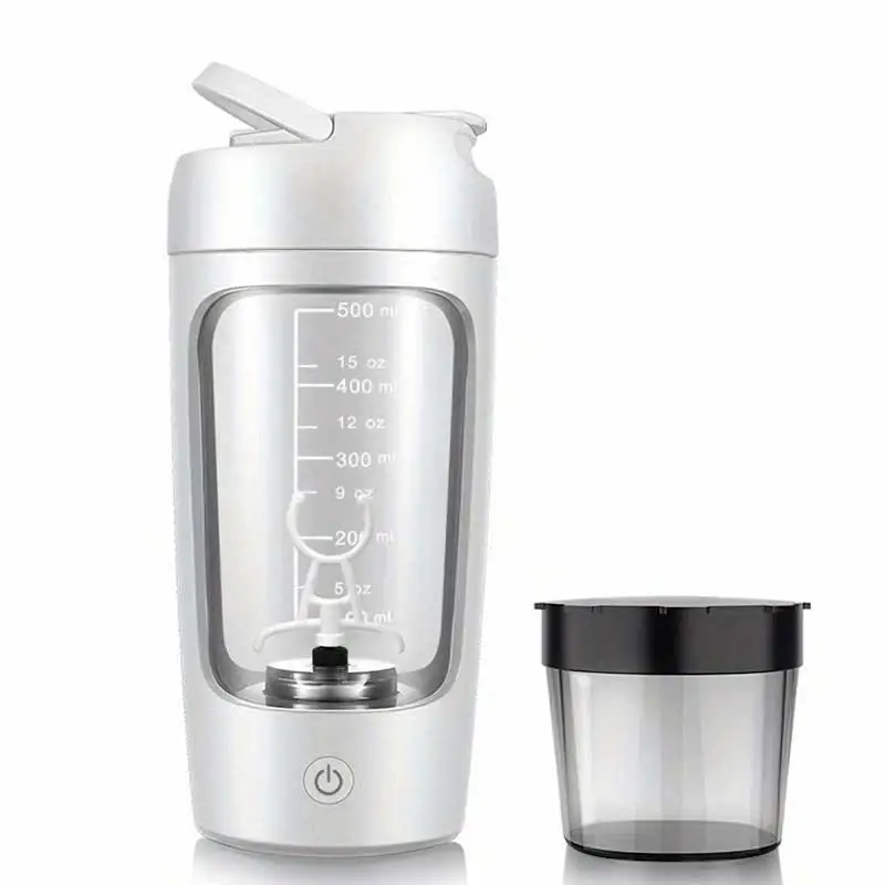 Gourde Protéine Homme - Shaker électrique de 500 ml pour protéines en poudre – Mélangeur automatique pour shakes, lait et café – Idéal pour la salle de sport et les activités en plein air – Image 6